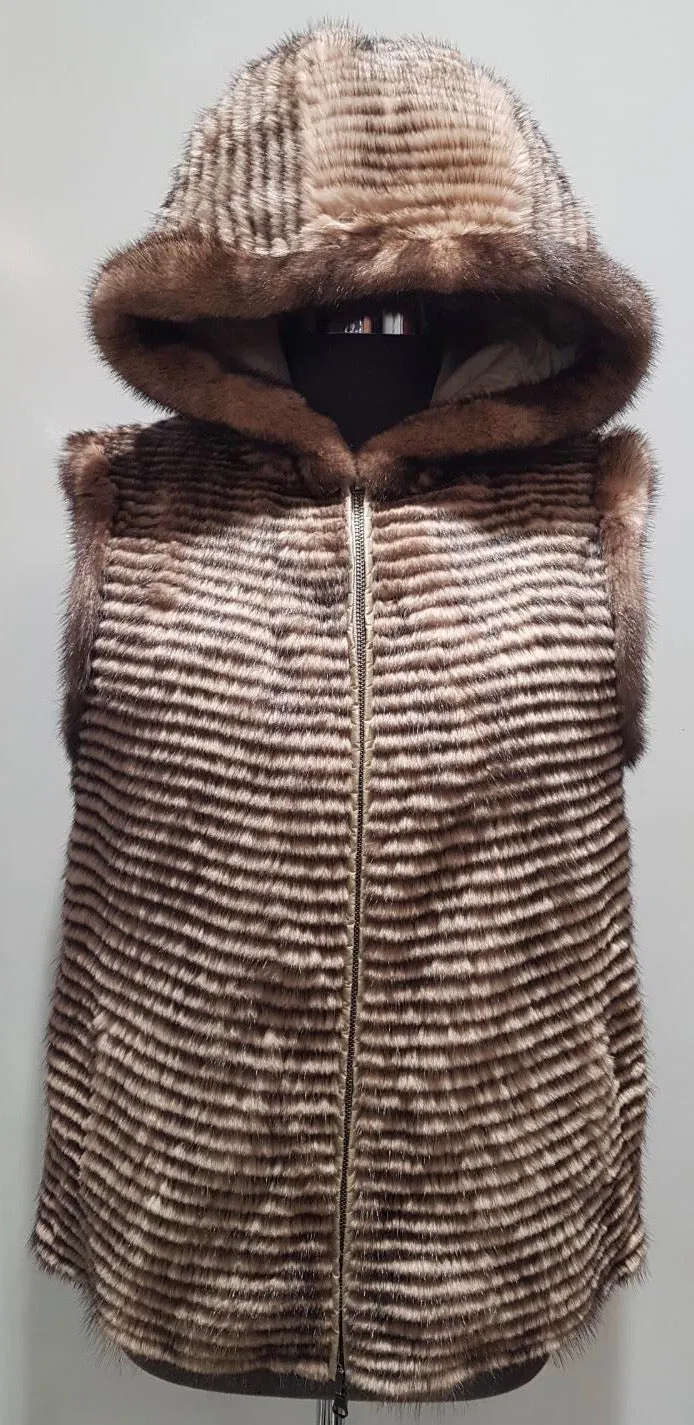 Shine and Dance Shaved Mink Reversible Vest BCA89928
