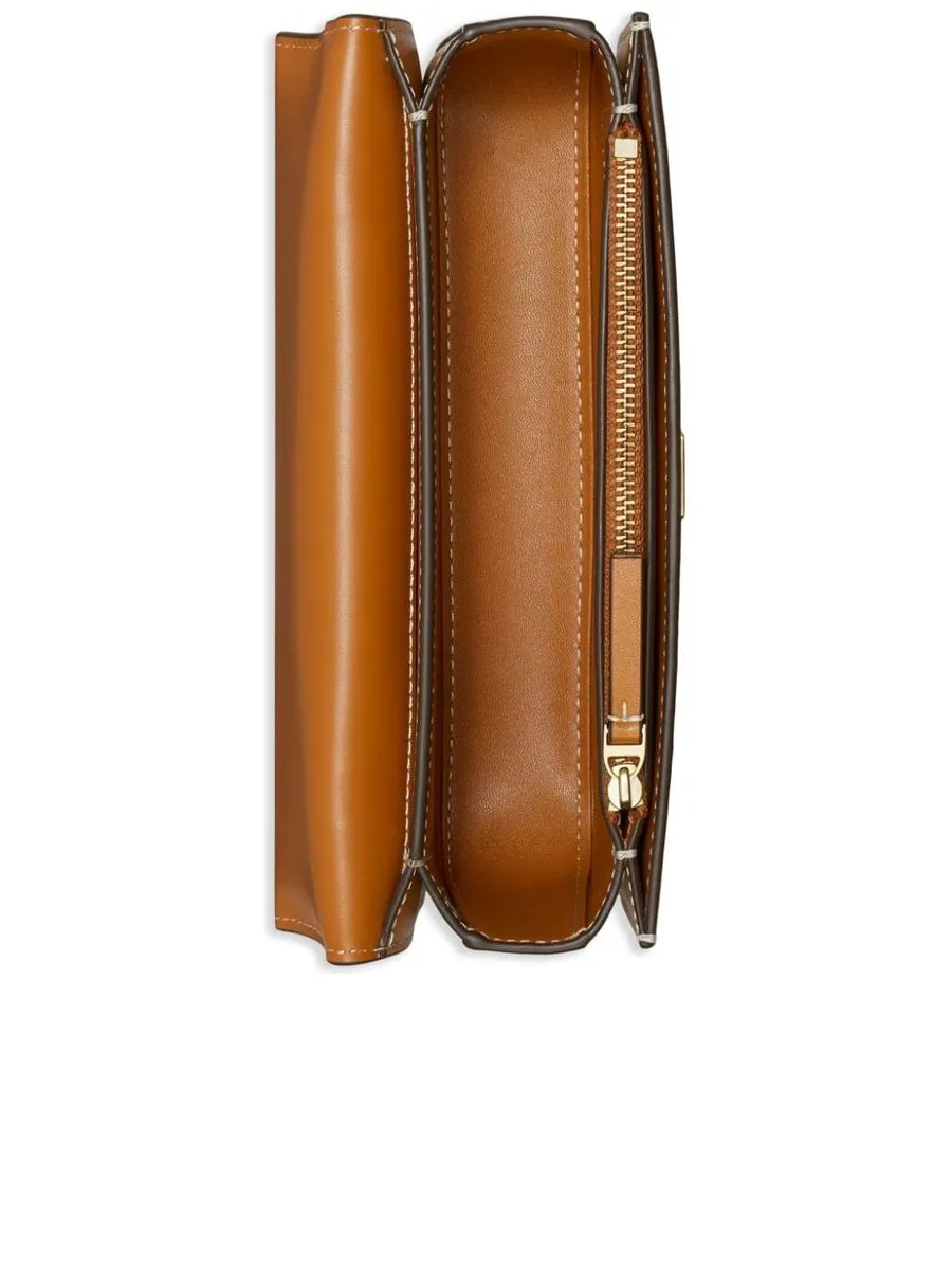 Shoulder Bag With Signature Double T Motif