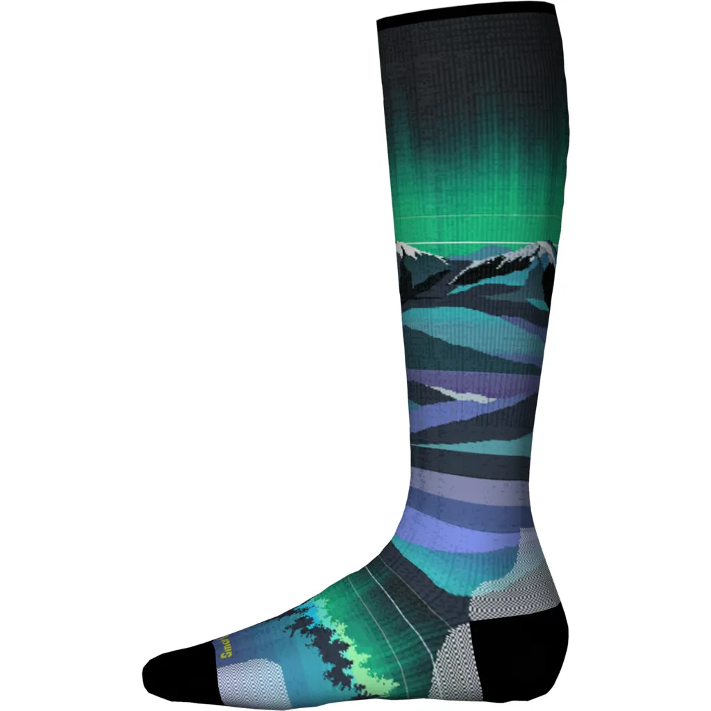 Smartwool Junior Ski Zero Cushion Aurora Flash Print OTC Socks 2025