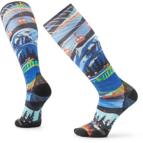 Smartwool Ski Zero Cushion Skication Print OTC Socks