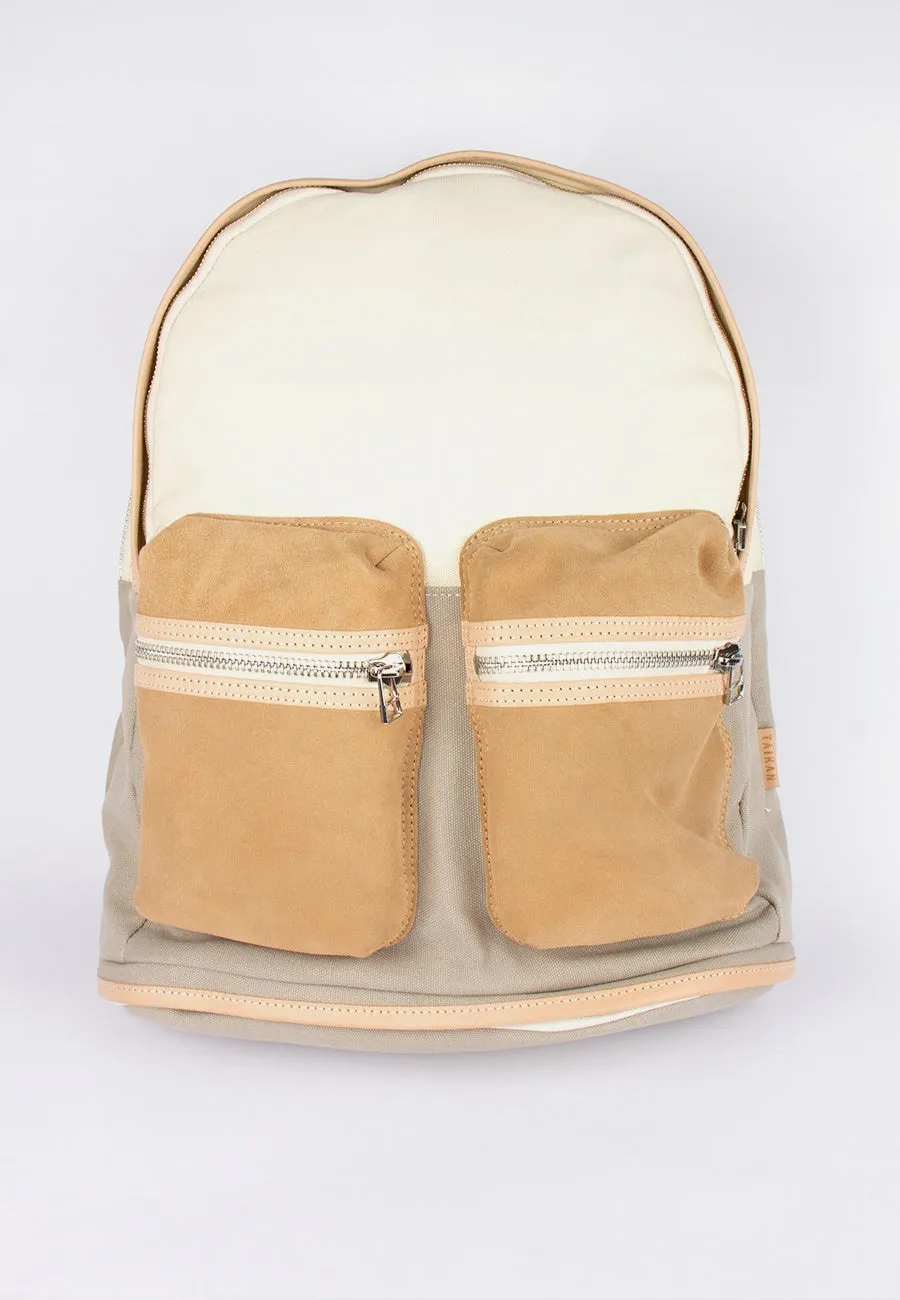 Spartan Backpack - cotton/suede/veg tan leather