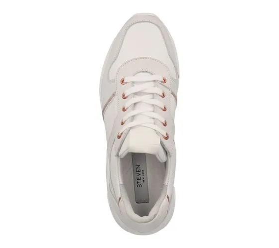 STEVEN NEW YORK scarpe da donna in vera pelle sneakers basse SNY11000242-0300 bianco/rosa o bianco/bronzo