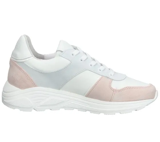 STEVEN NEW YORK scarpe da donna in vera pelle sneakers basse SNY11000242-0300 bianco/rosa o bianco/bronzo