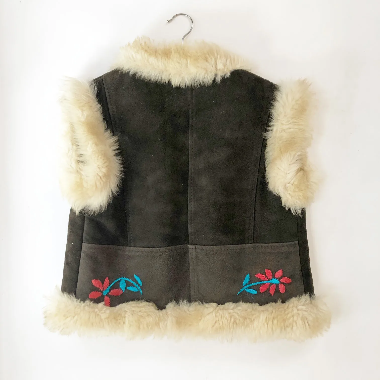 Stunning Vintage Versace Suede Embroidered Vest size 10-12