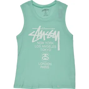 Stussy Aqua WT Muscle Scoop Vest