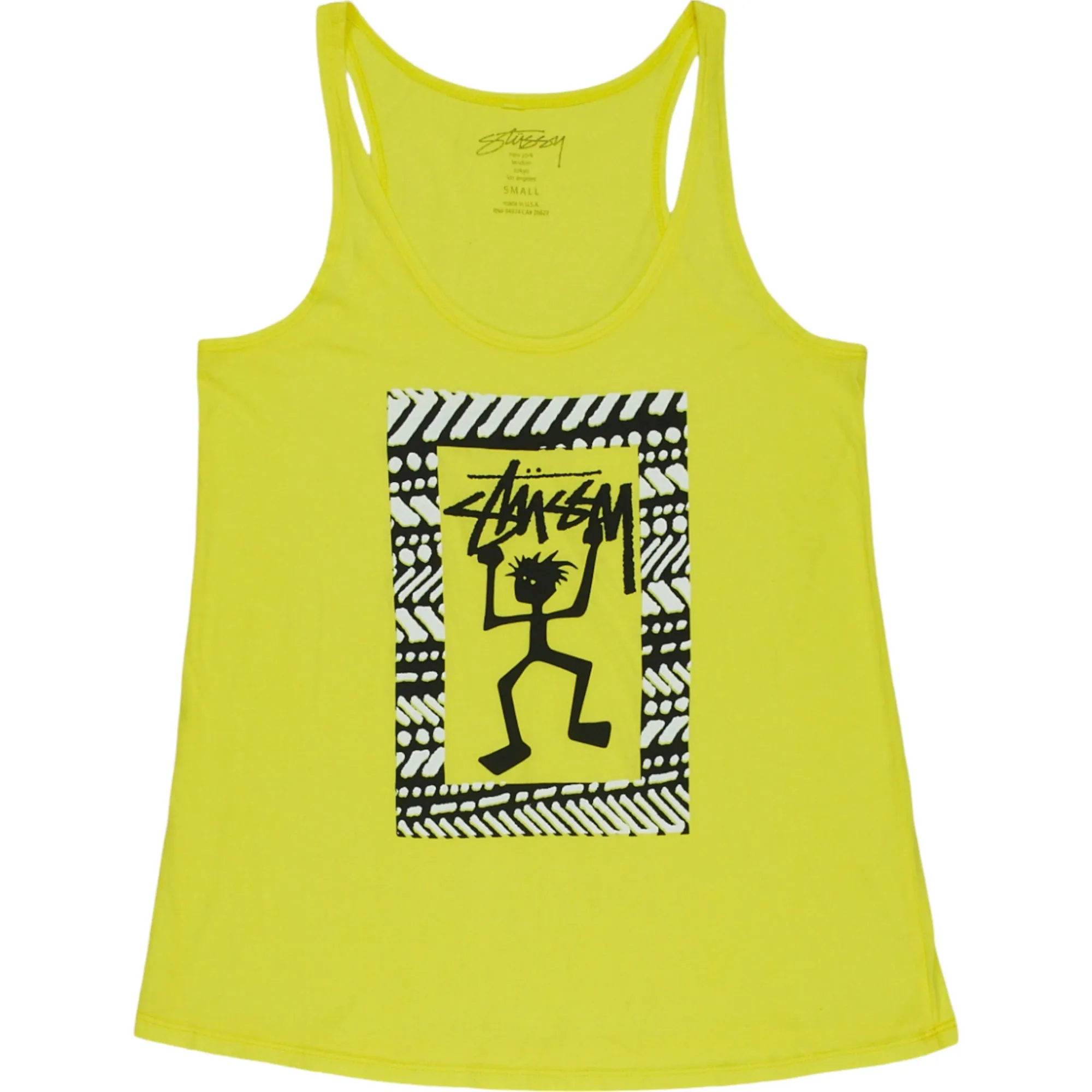 Stussy Yellow Small Vest Top