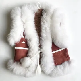 Suede and Faux Shearling Vest size 3-4