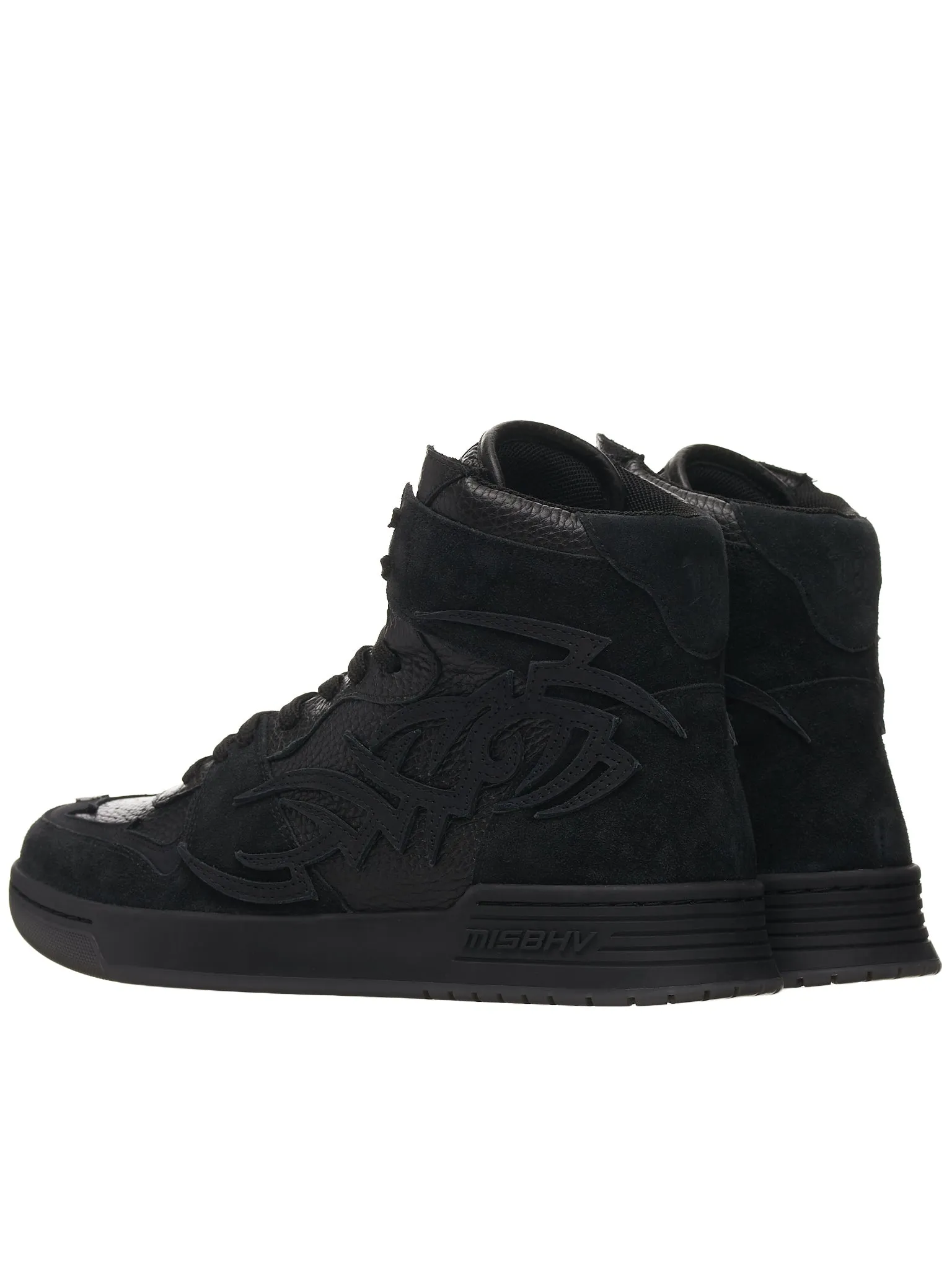 Suede High Top Sneakers (022BW409-BLACK)