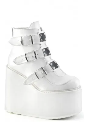 Swing 105 White Wedge Platform Boot