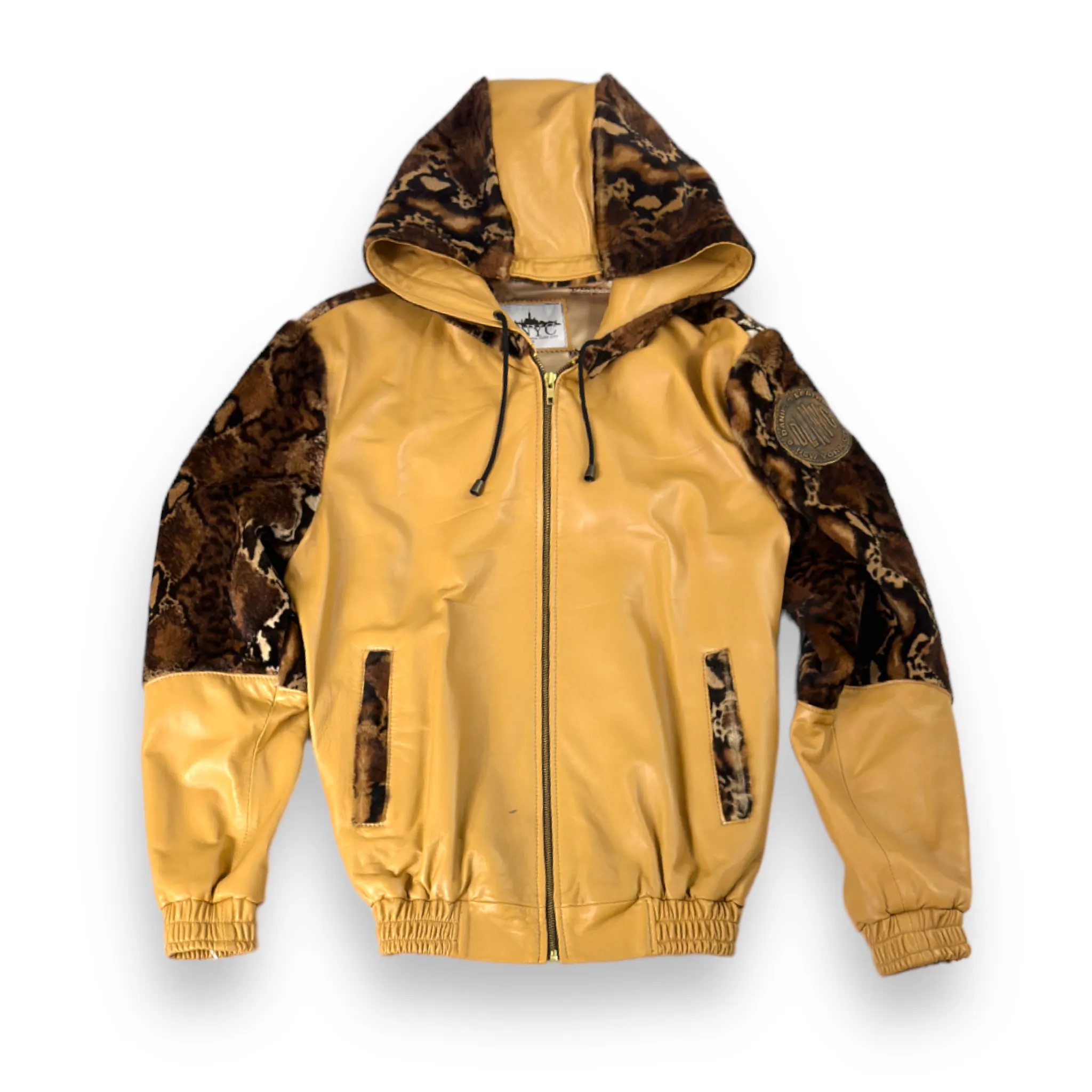 Tan Hoodie With Pony - Daniel's Leather