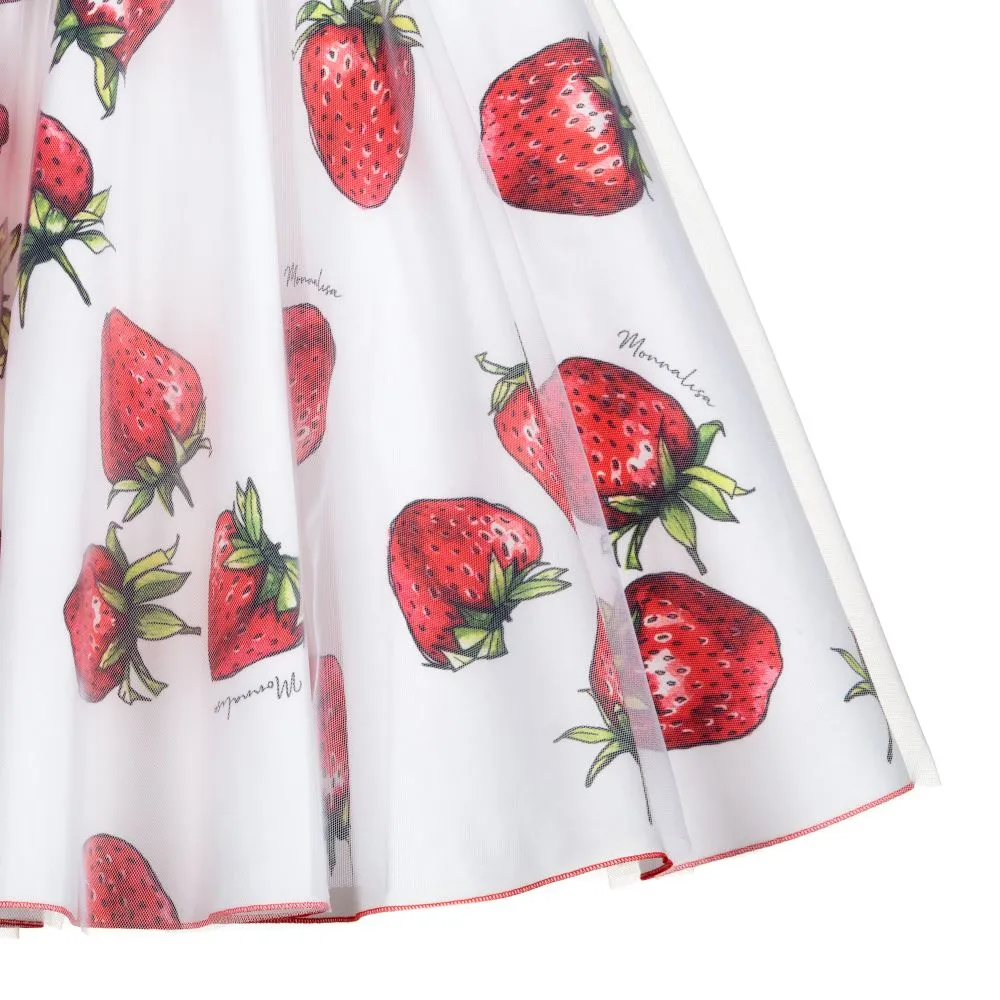 Teen White Strawberry Skirt