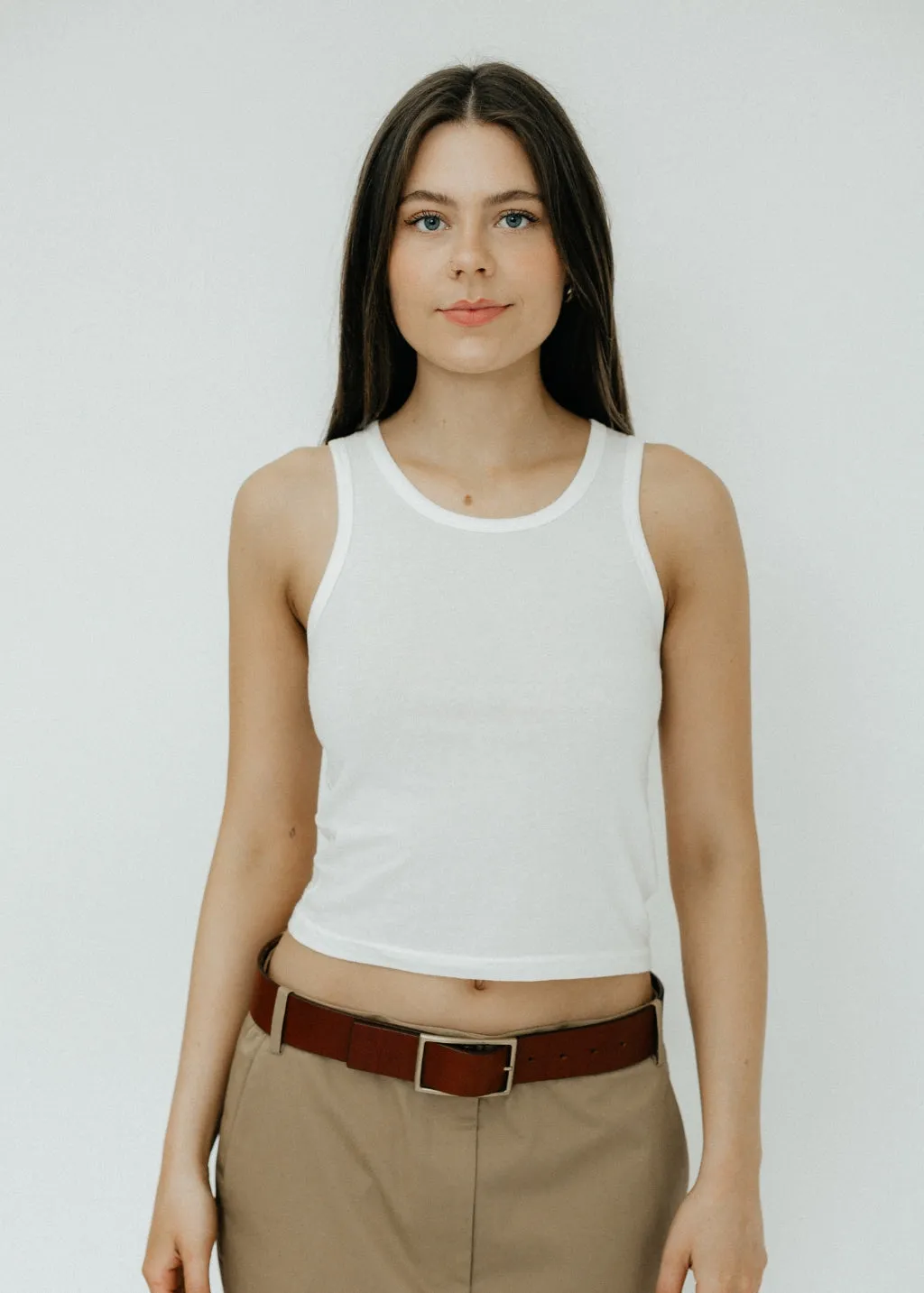 terne Fitted Tank in Ivory