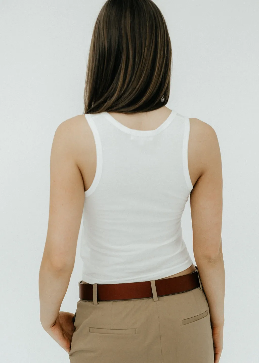 terne Fitted Tank in Ivory