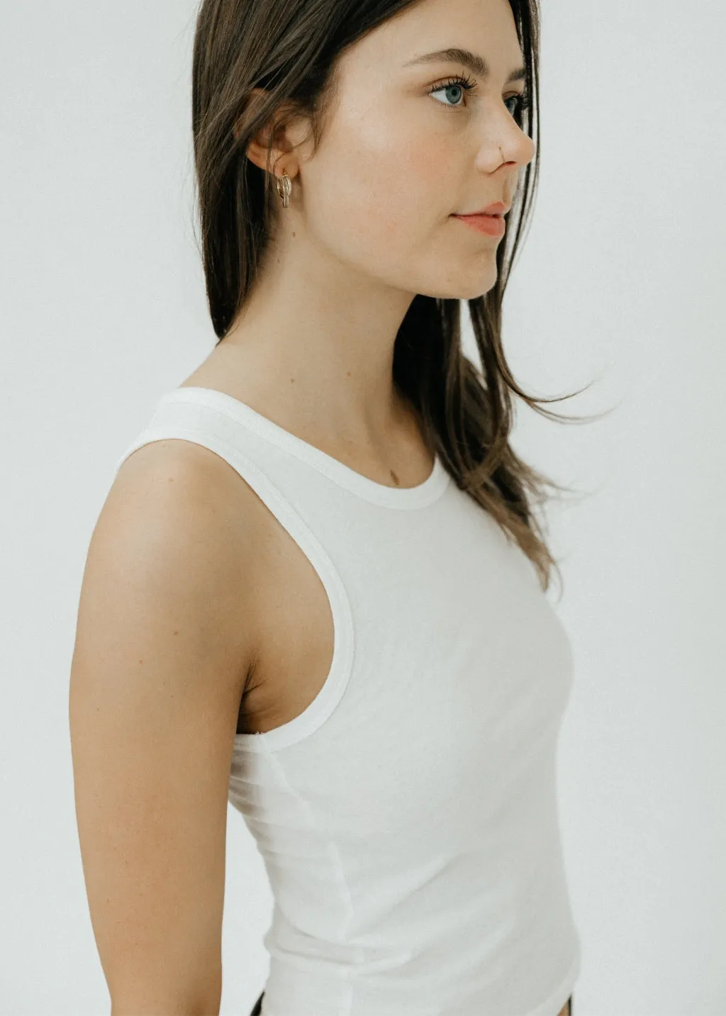 terne Fitted Tank in Ivory