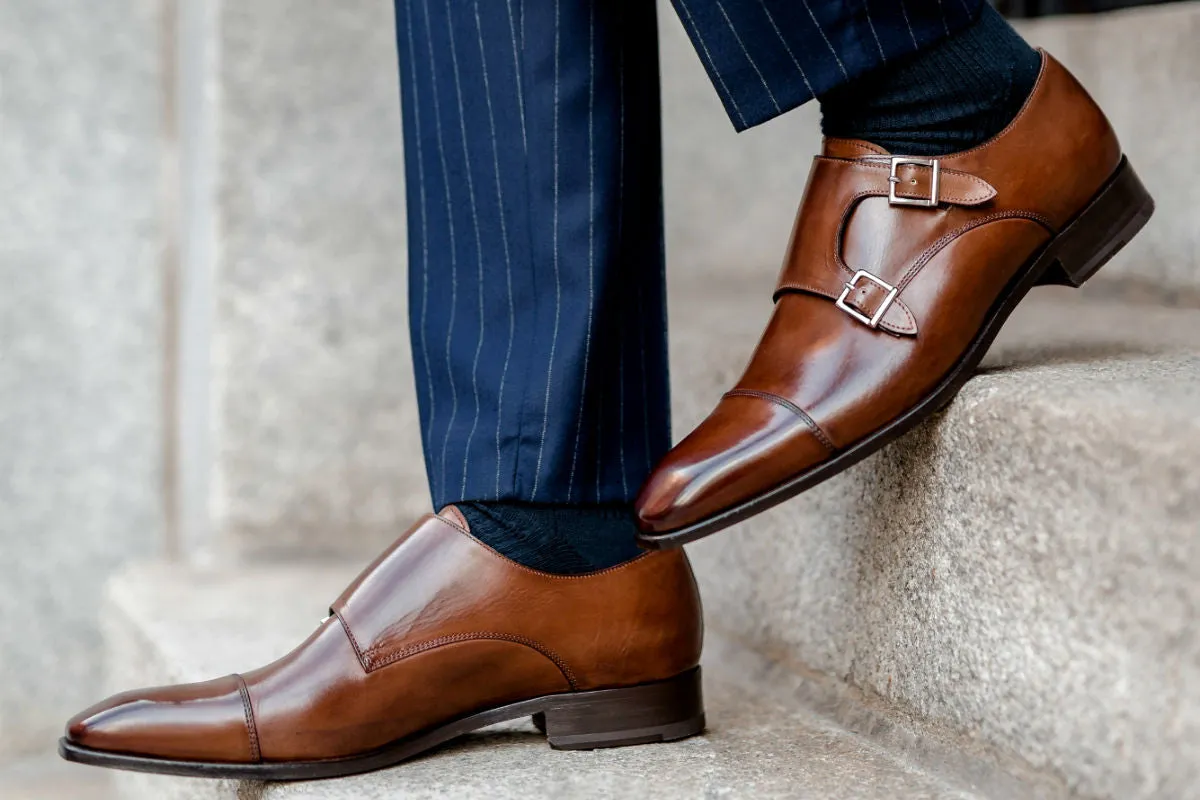 The Burton Double Monk Strap - Marrone