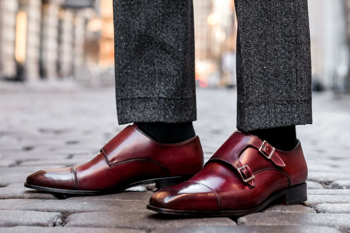 The Burton Double Monk Strap - Oxblood