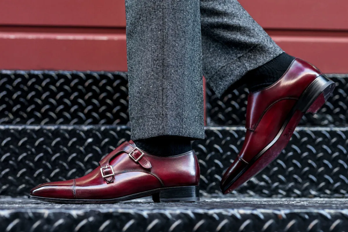 The Burton Double Monk Strap - Oxblood