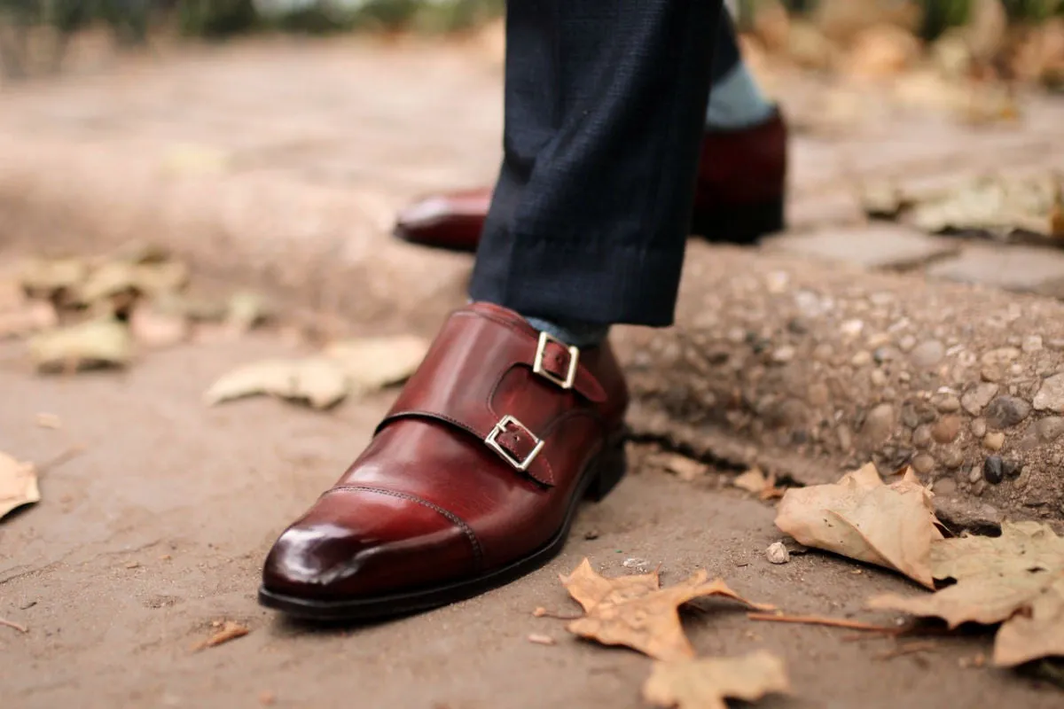 The Burton Double Monk Strap - Oxblood