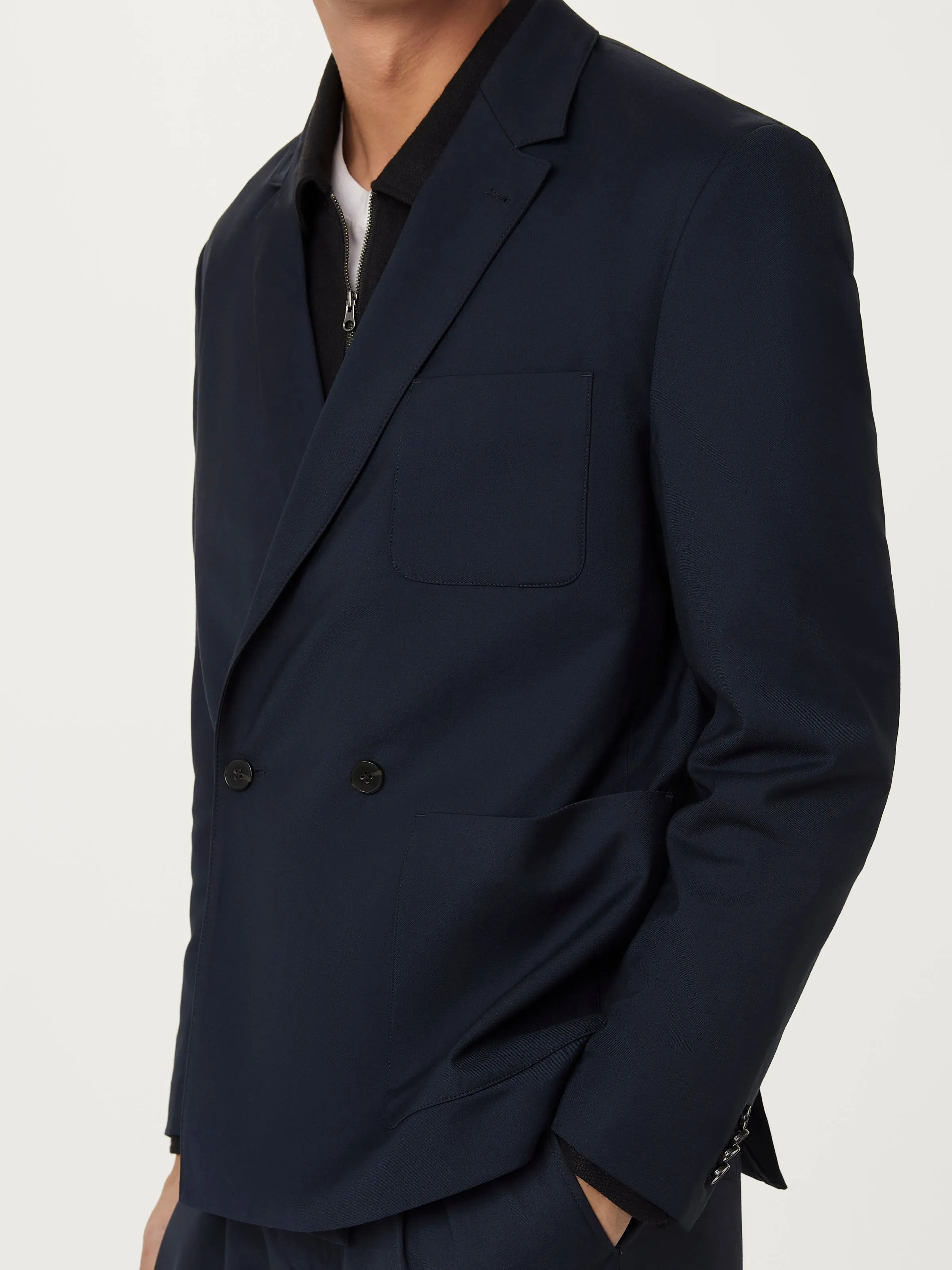 The Double Breasted Jacket in Deep Blue