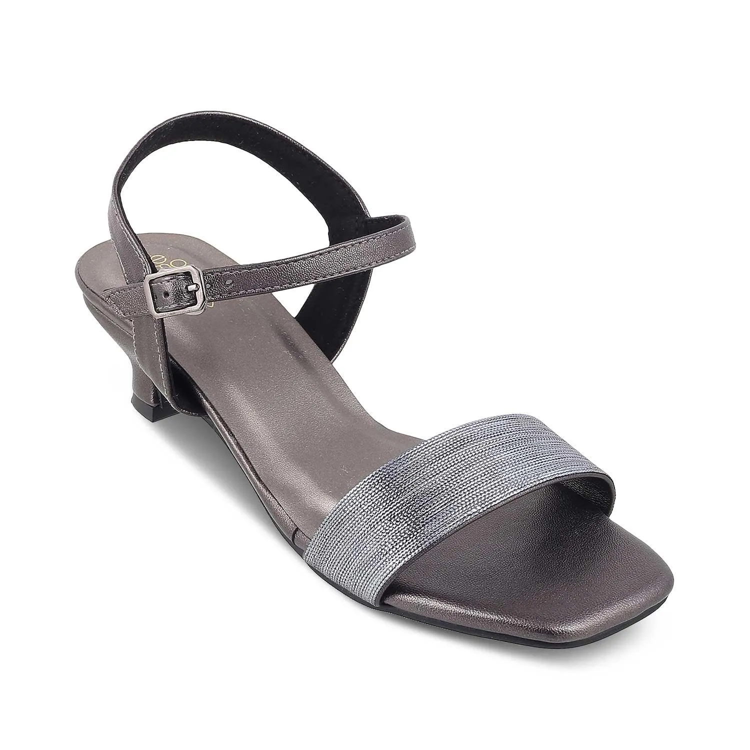 The Monty Pewter Women's Dress Block Heel Sandals Tresmode