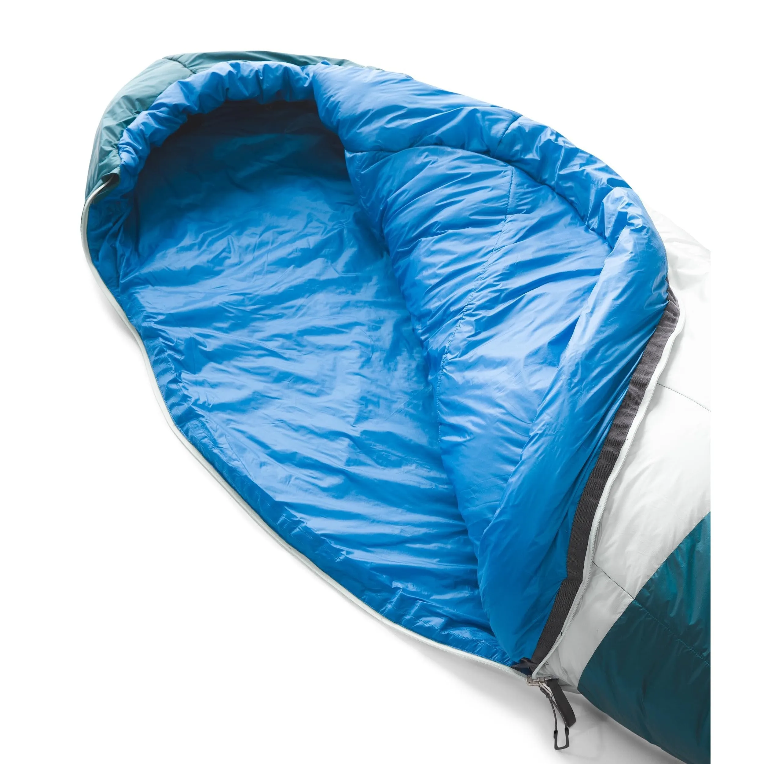 THE NORTH FACE Cat's Meow 20F / -7C Backpacking Sleeping Bag, Banff Blue/Tin Grey-NPF, Regular Right Hand