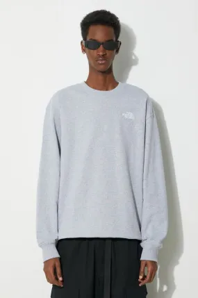 The North Face sweatshirt M Essential Crew men's gray color NF0A7ZJADYX1