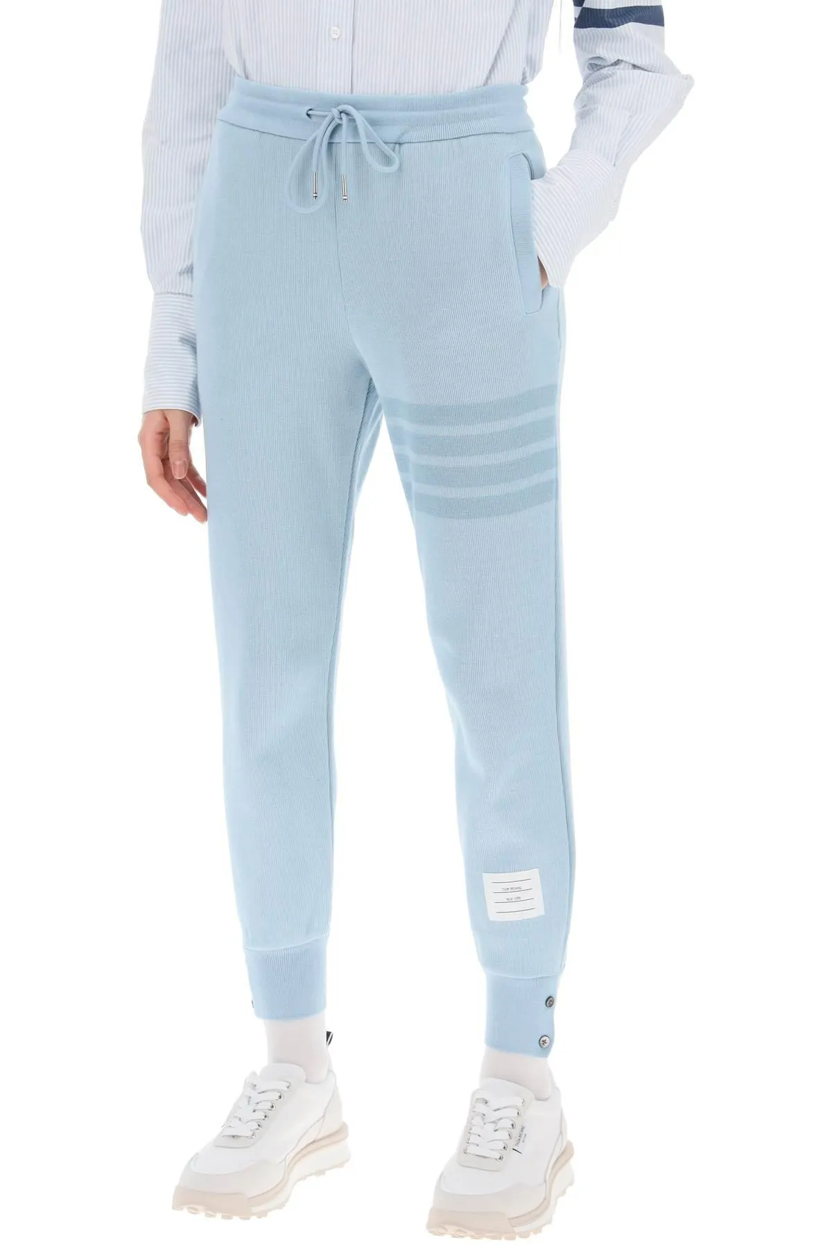 Thom Browne    Thom Browne 4 Bar Joggers In Cotton Knit