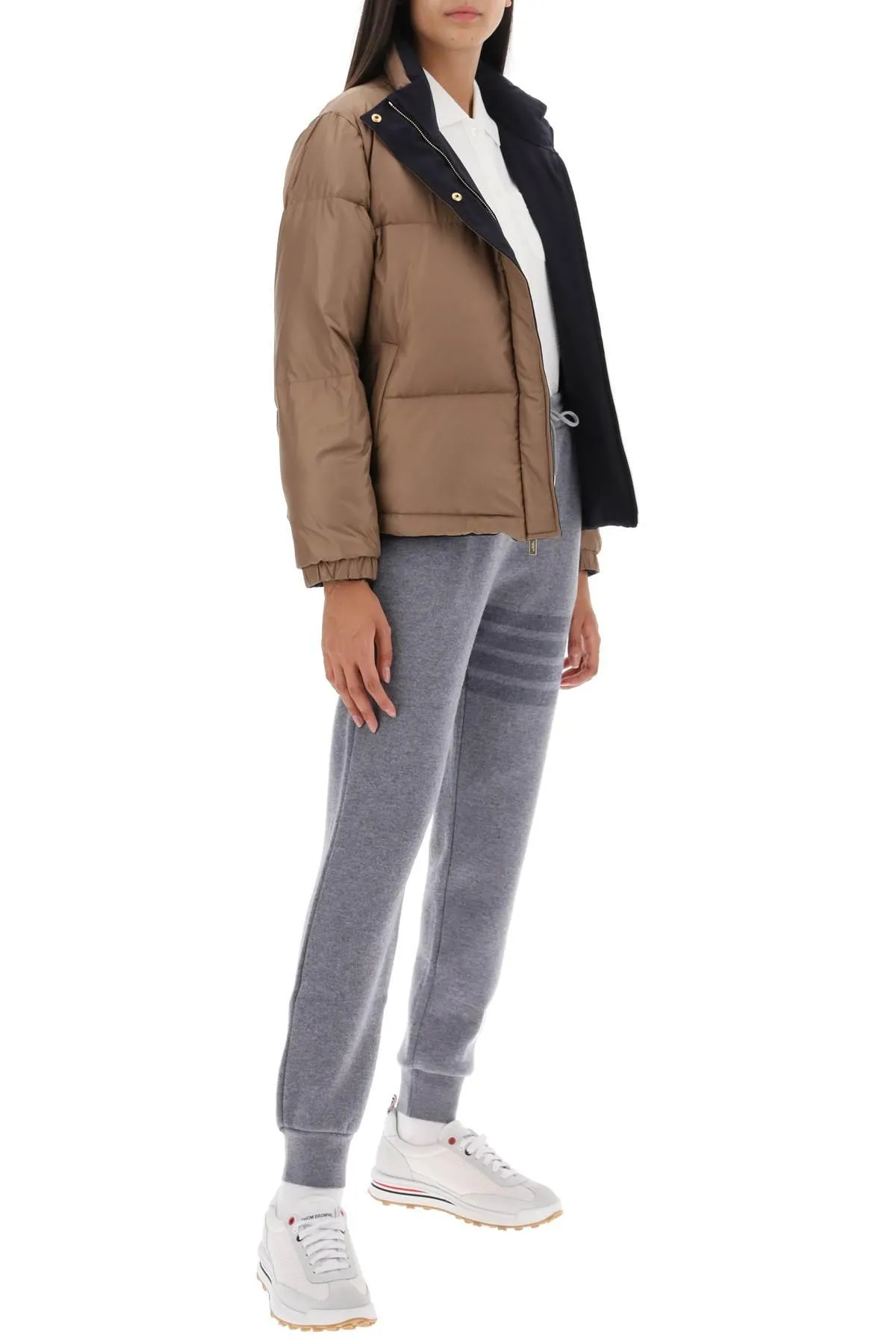 Thom Browne    Thom Browne Knitted Joggers With 4 Bar Motif