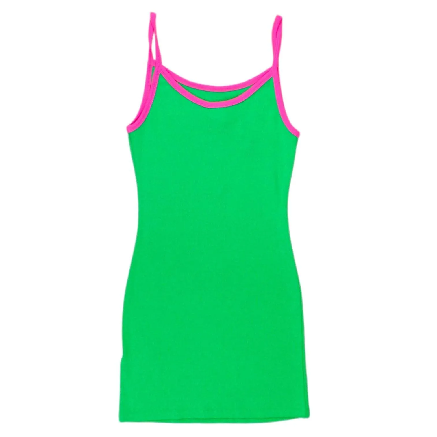 Tommy Jeans Green Skinny Rib Vest Dress