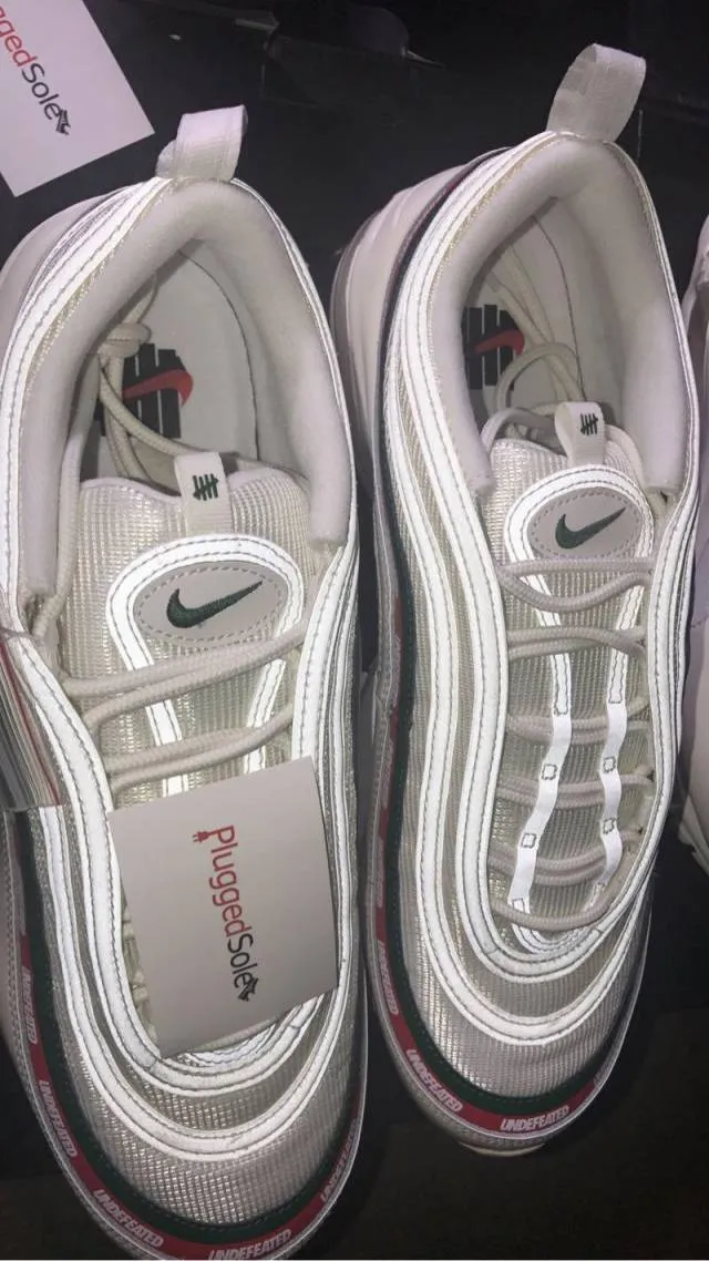 Undefeated x nike air max 97 white