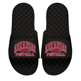 Unisex ISlide Black Arkansas Razorbacks Football Varsity Slide Sandals