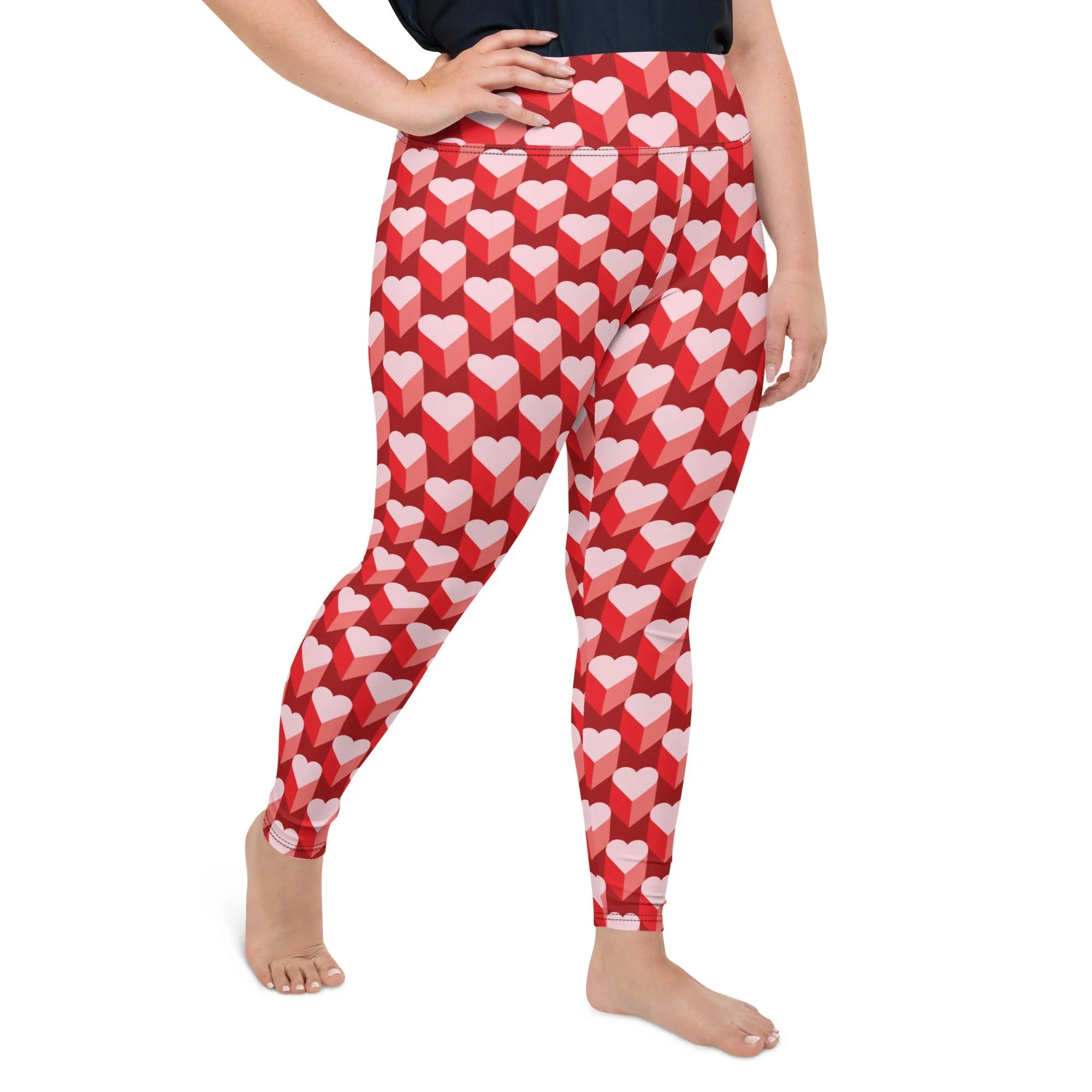Valentine's Day Heart Plus Size Leggings