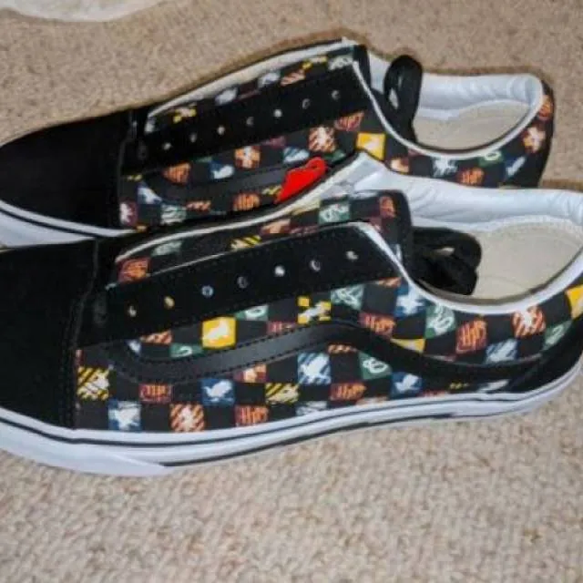 Vans customs x harry potter old skool checkerboard chex hp new rare