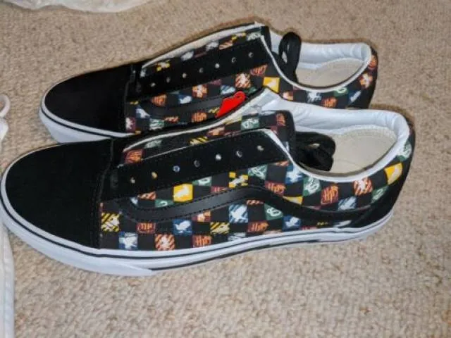 Vans customs x harry potter old skool checkerboard chex hp new rare