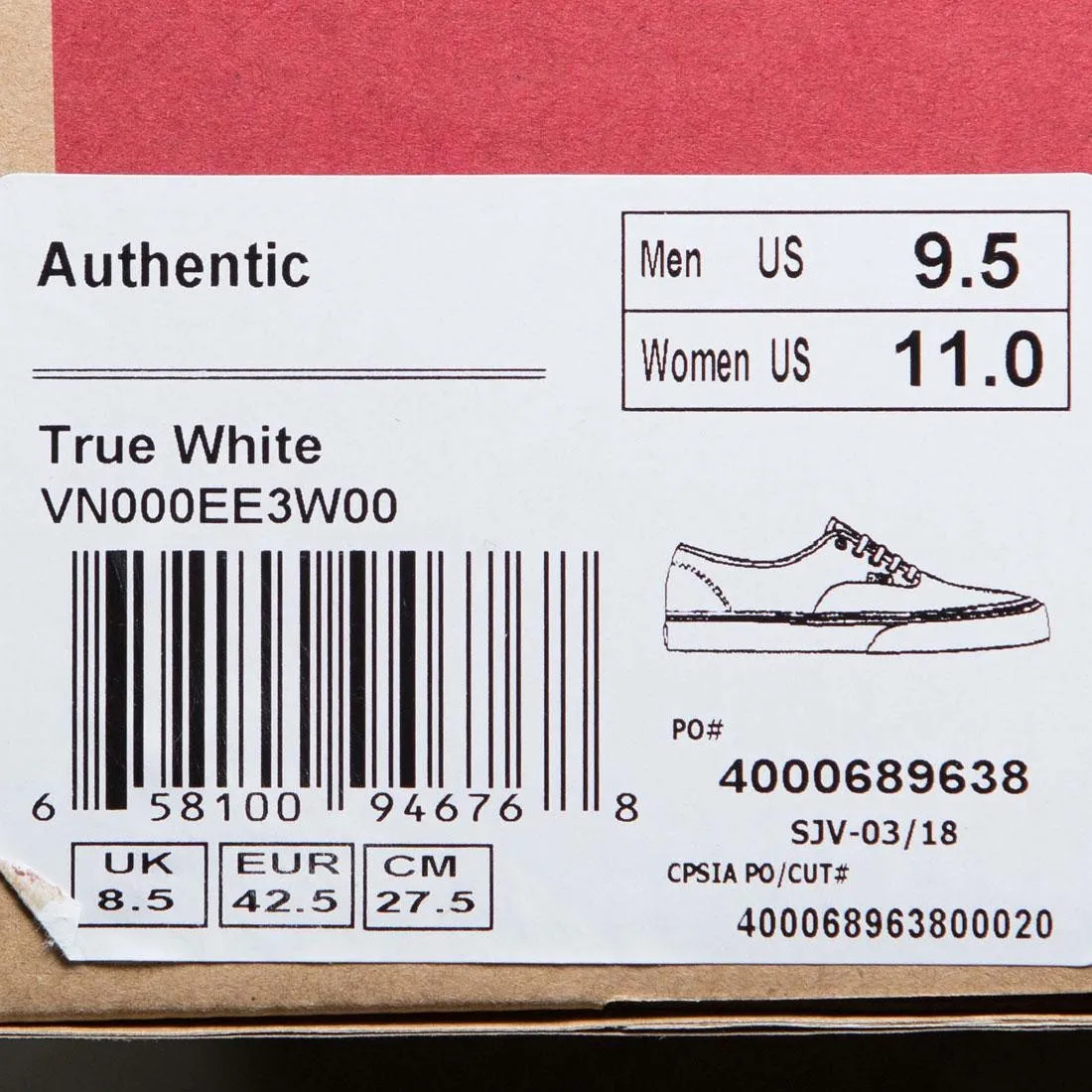 Vans Men Authentic (white / true white)
