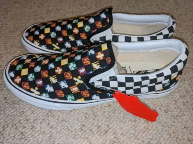 Vans x harry potter slip on checkerboard chex official customs hp new rare