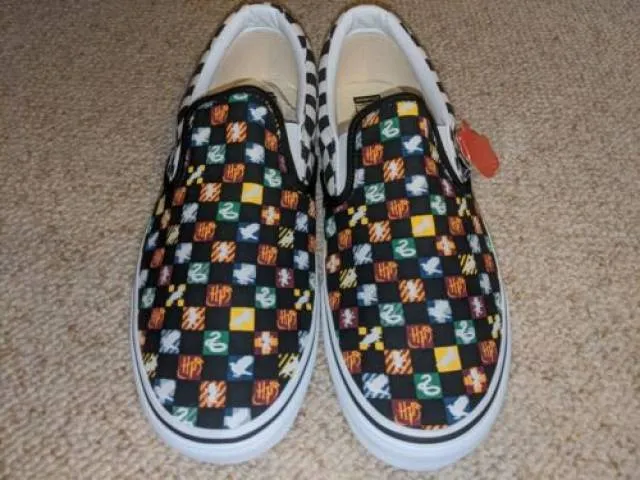 Vans x harry potter slip on checkerboard chex official customs hp new rare