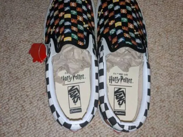 Vans x harry potter slip on checkerboard chex official customs hp new rare