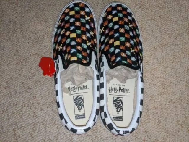 Vans x harry potter slip on checkerboard chex official customs hp new rare