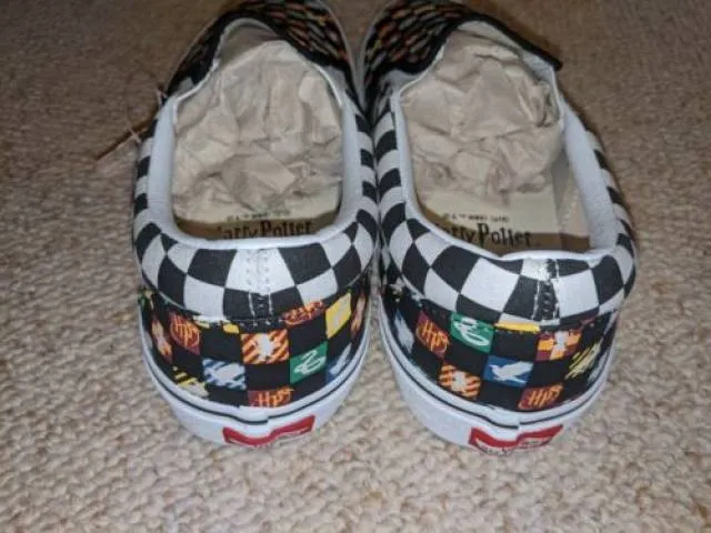 Vans x harry potter slip on checkerboard chex official customs hp new rare