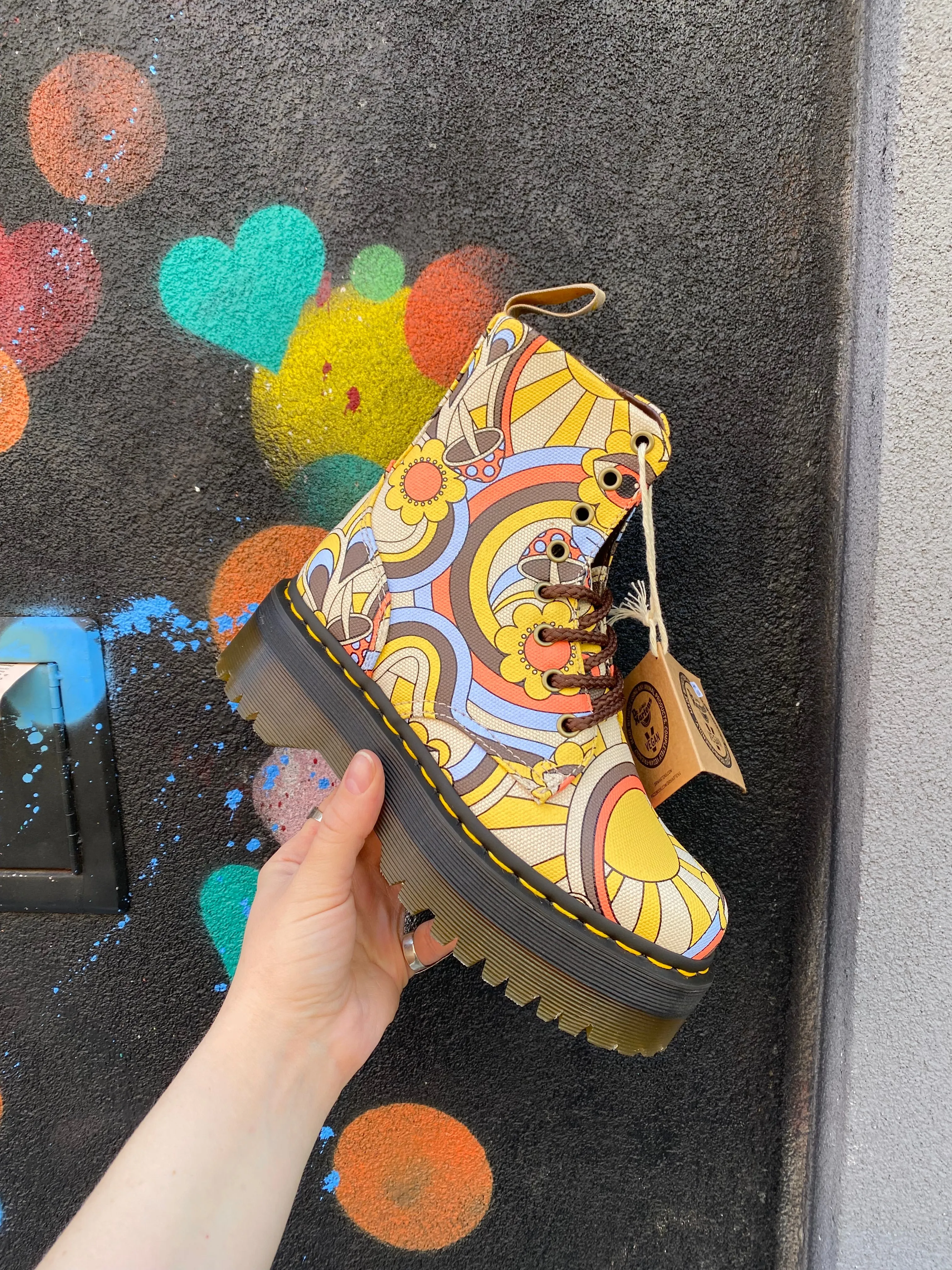 Vegan Jadon Boot in Retro Canvas from Dr. Martens