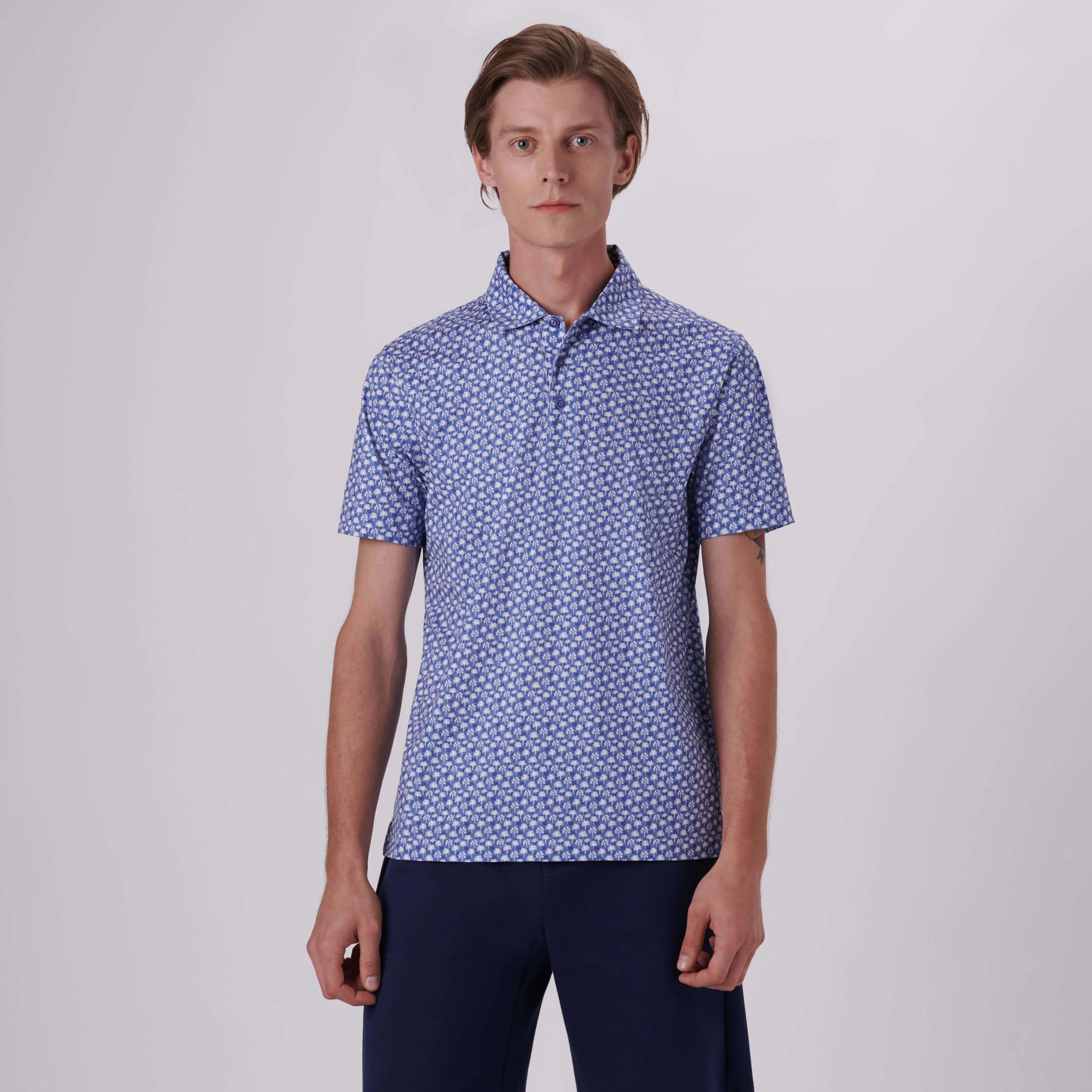 Victor Palm Trees Print OoohCotton Polo