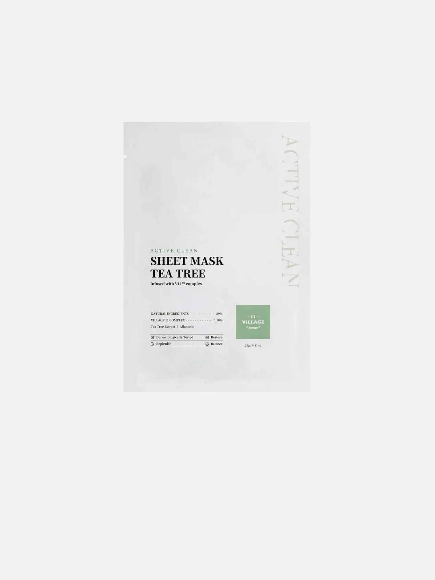 VILLAGE 11 FACTORYActive Clean Sheet Mask Tea Tree