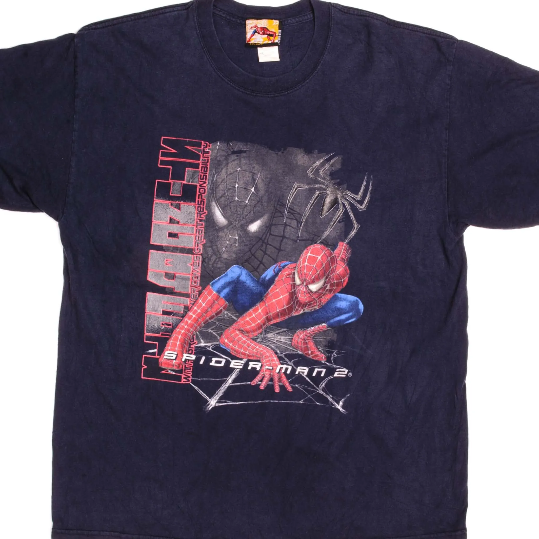 VINTAGE MARVEL SPIDERMAN 2 TEE SHIRT 2004 SIZE XL