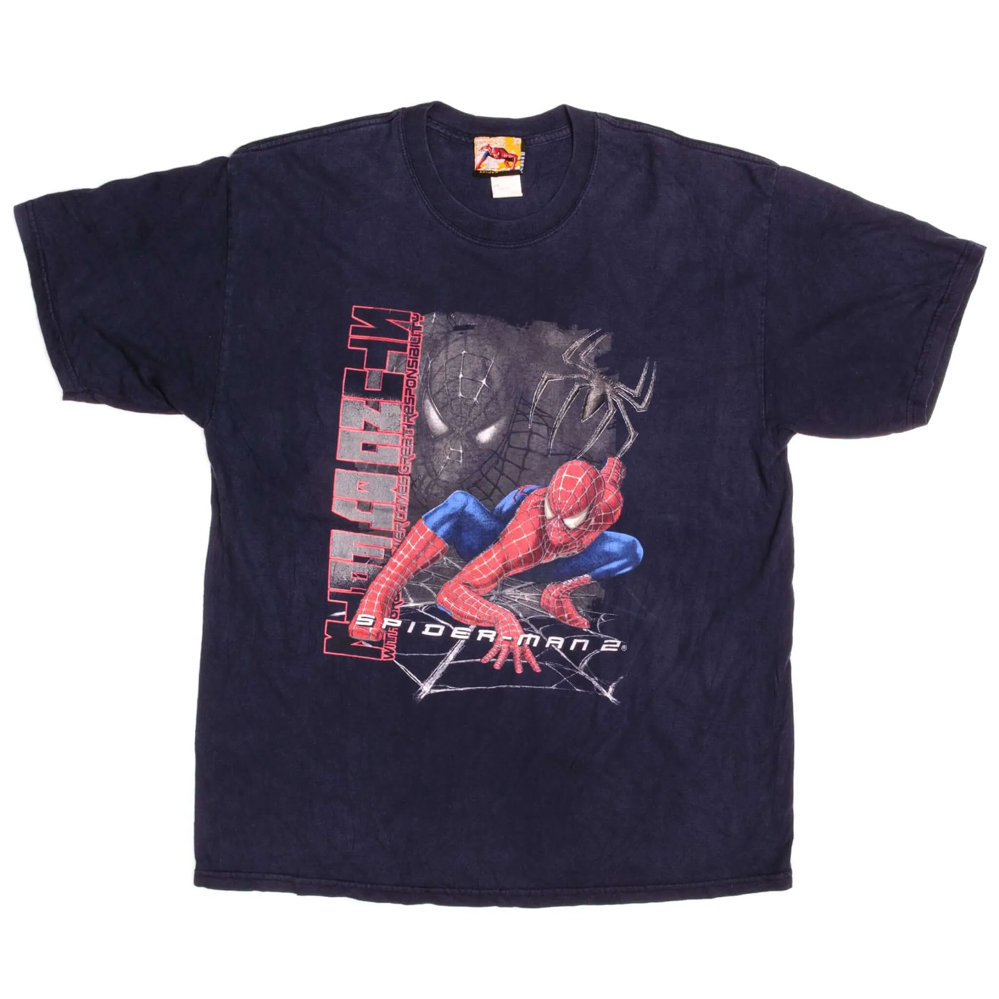 VINTAGE MARVEL SPIDERMAN 2 TEE SHIRT 2004 SIZE XL