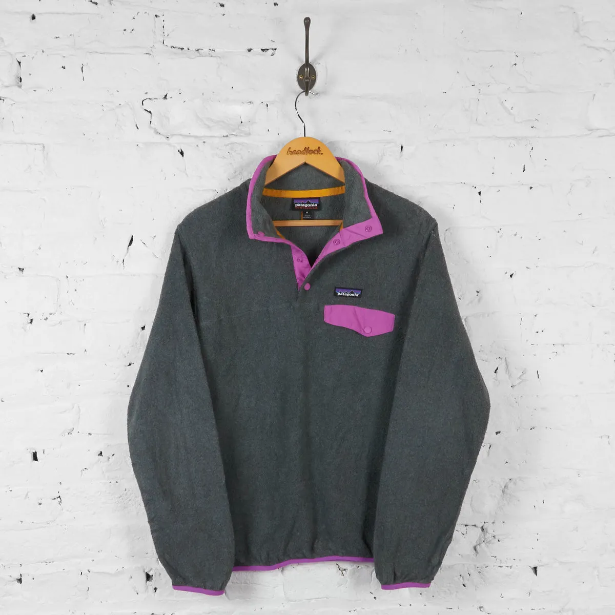 Vintage Patagonia 1/4 Button Up Fleece - Grey - M