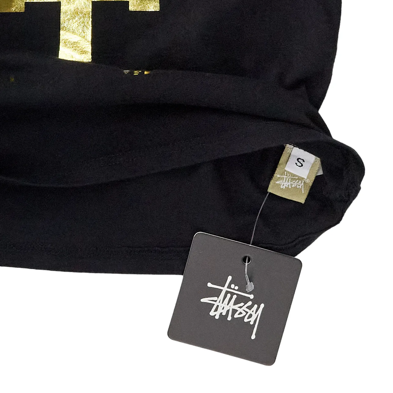 Vintage Stussy Black/Gold Crop Japan Vest