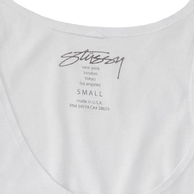 Vintage Stussy White Perfume Vest