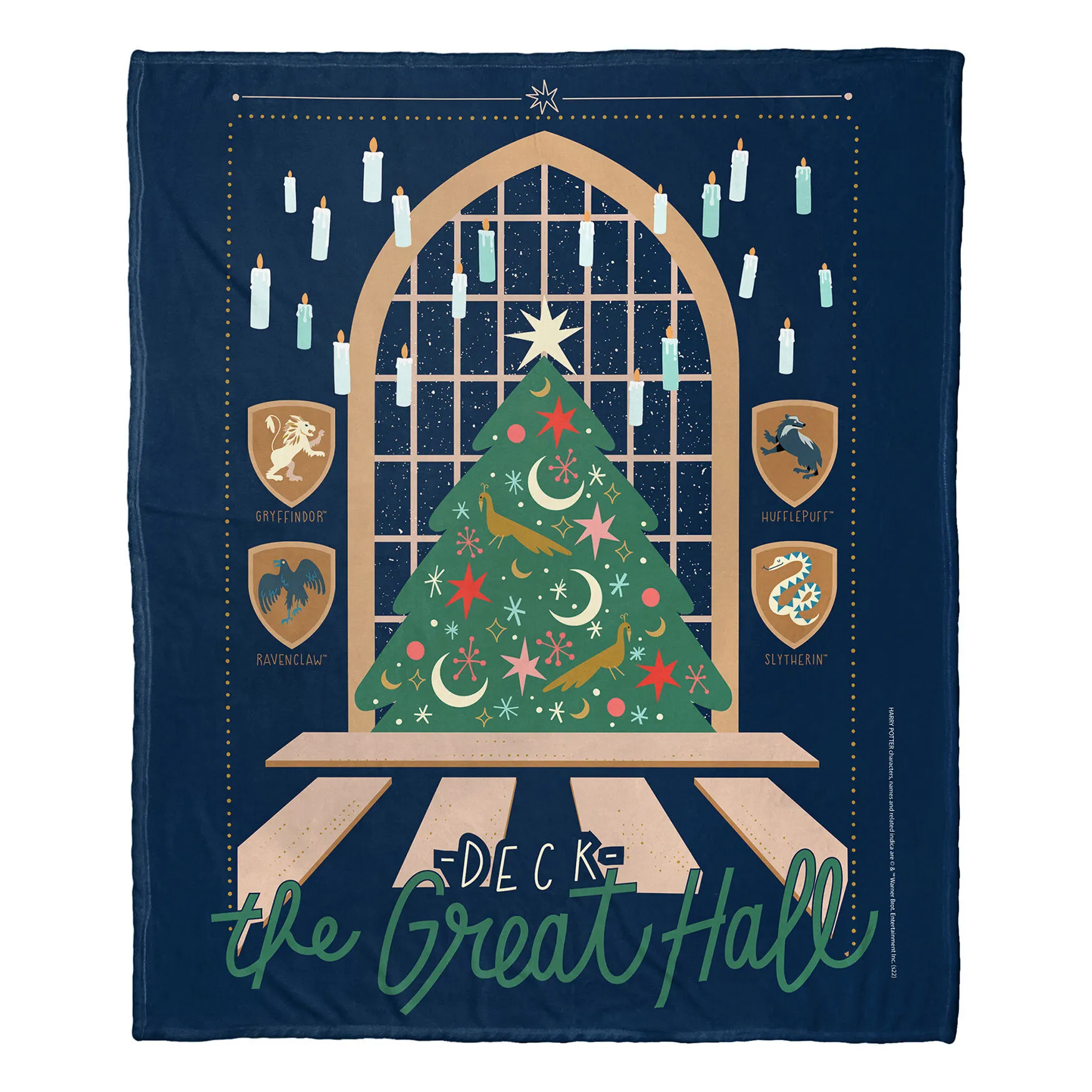 Wb Harry Potter Deck The Great Hall Silk Touch Throw