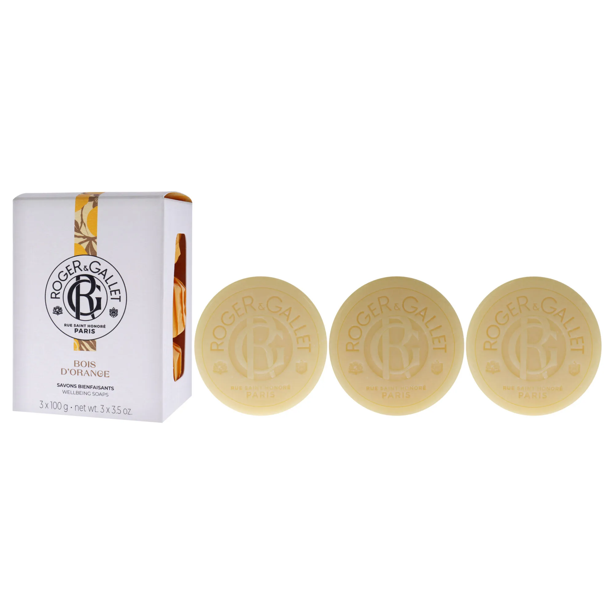 Wellbeing Soap Set - Orange Wood by Roger & Gallet for Unisex - 3 x 3.5 oz Soap